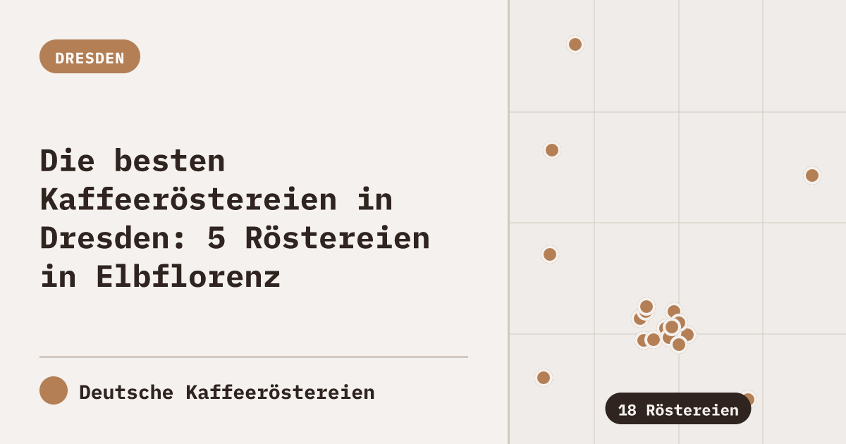 Die besten Kaffeeröstereien in Dresden: 5 Röstereien in Elbflorenz