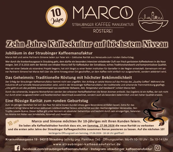 Logo Marco Straubinger Kaffeemanufaktur