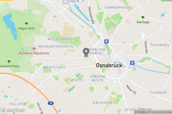 Karte von Osnabrücker Kaffeeschule, caffewerkstatt Kaffeerösterei und Showroom - Lotter Str. 117