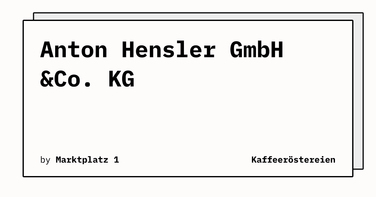 Bild von Anton Hensler GmbH &Co. KG