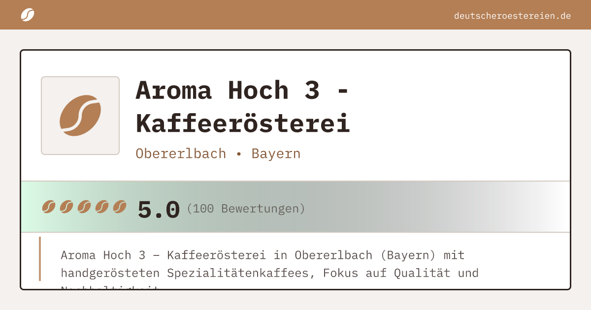 Logo of Aroma Hoch 3 - Kaffeerösterei