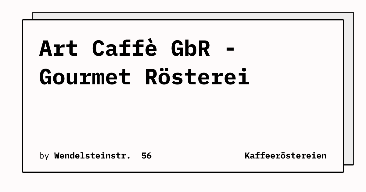 Bild von Art Caffè GbR - Gourmet Rösterei