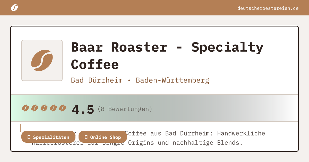 Bild von Baar Roaster - Specialty Coffee