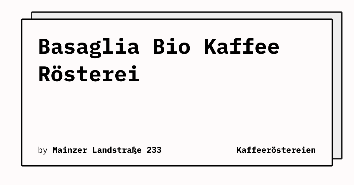 Bild von Basaglia Bio Kaffee Rösterei