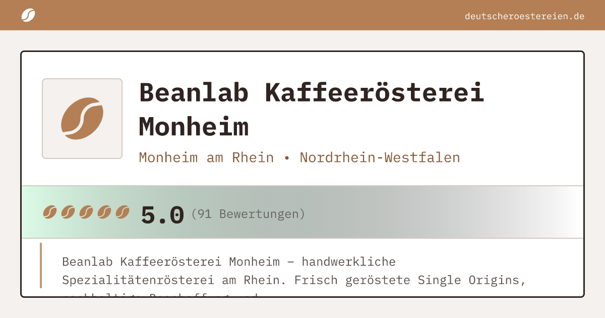 Bild von Beanlab Kaffeerösterei Monheim