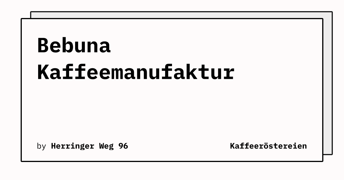 Bild von Bebuna Kaffeemanufaktur