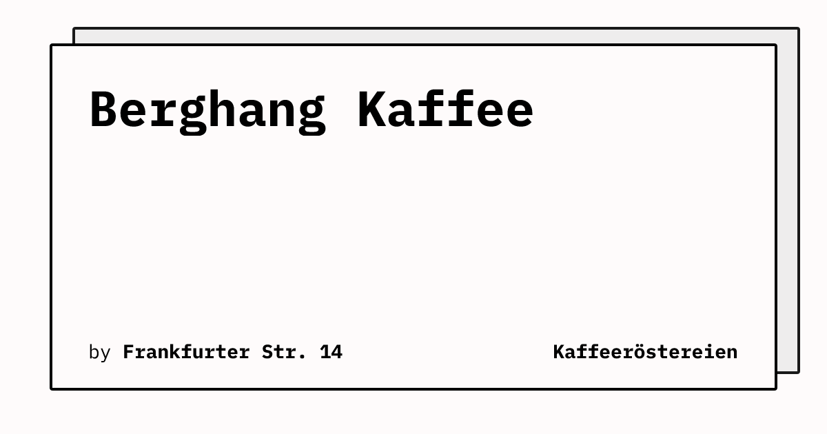 Bild von Berghang Kaffee