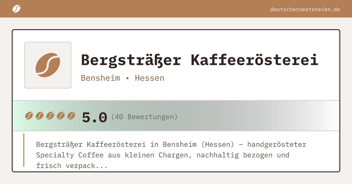Logo of Bergsträßer Kaffeerösterei