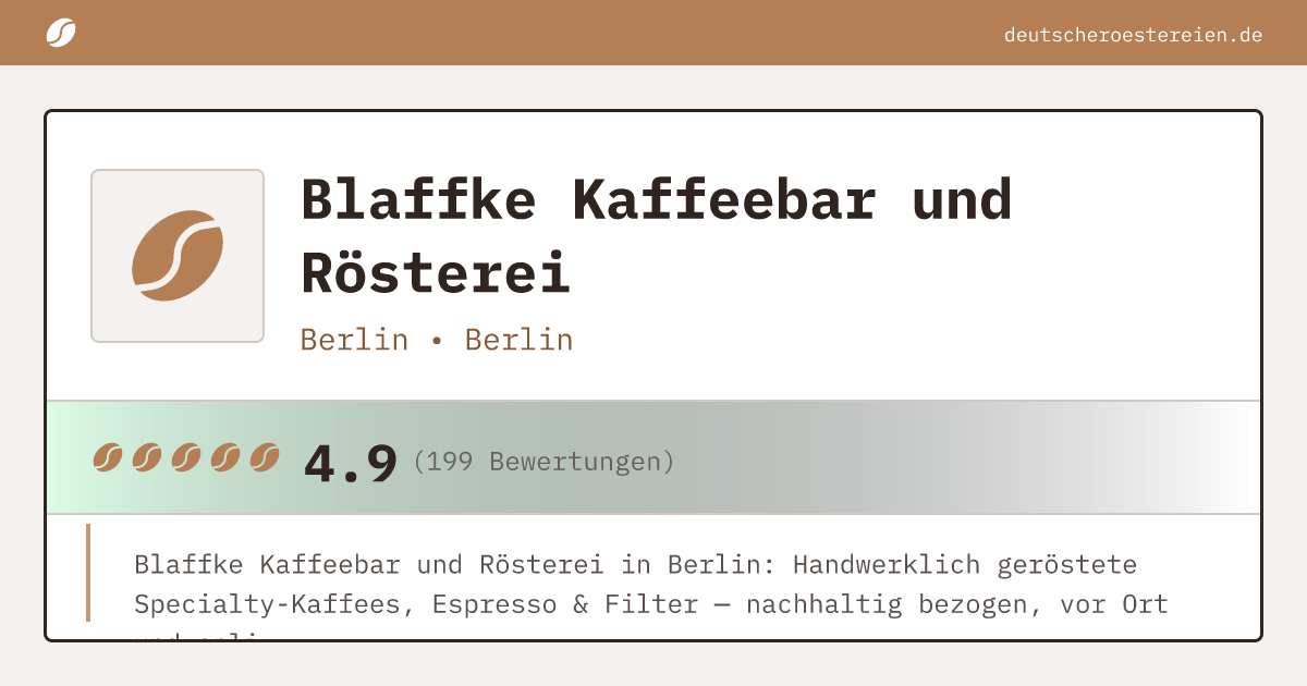 Logo of Blaffke Kaffeebar und Rösterei