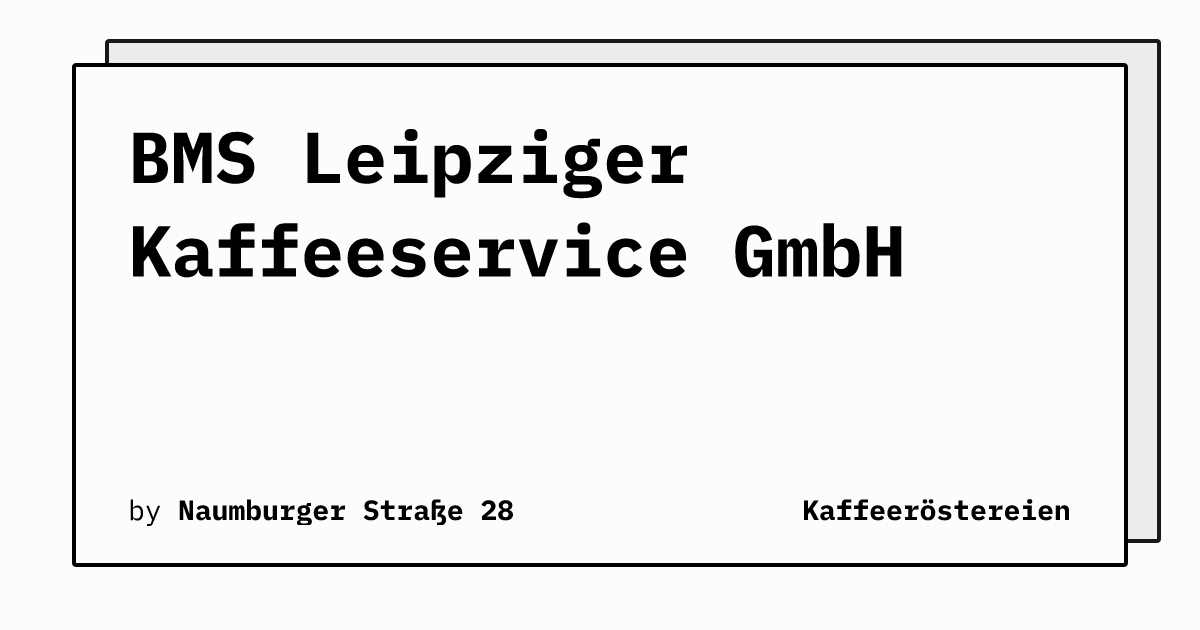 Bild von BMS Leipziger Kaffeeservice GmbH 