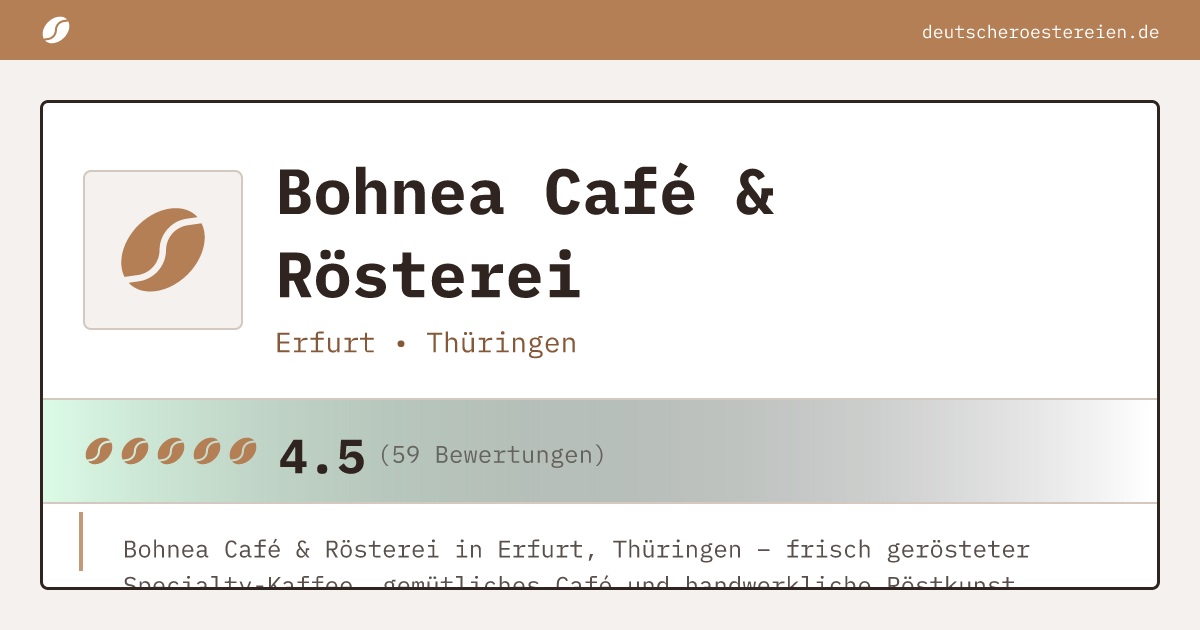 Bild von Bohnea Café & Rösterei