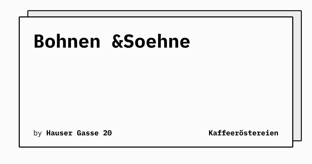 Bild von Bohnen &Soehne