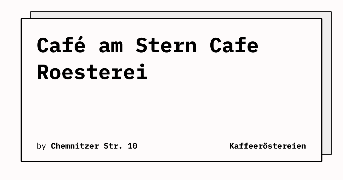 Bild von Café am Stern  Cafe Roesterei