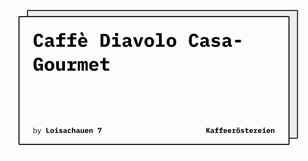 Bild von Caffè Diavolo Casa-Gourmet