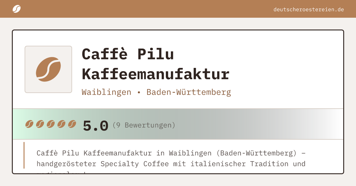 Logo of Caffè Pilu Kaffeemanufaktur