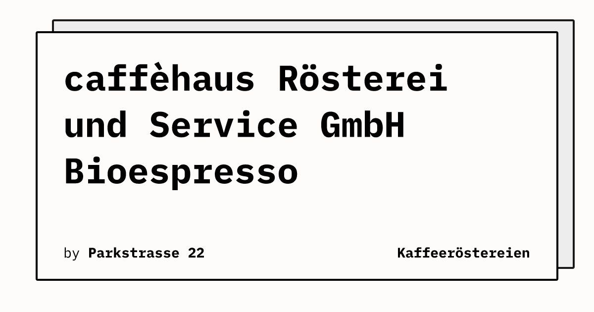 Bild von caffèhaus Rösterei und Service GmbH Bioespresso