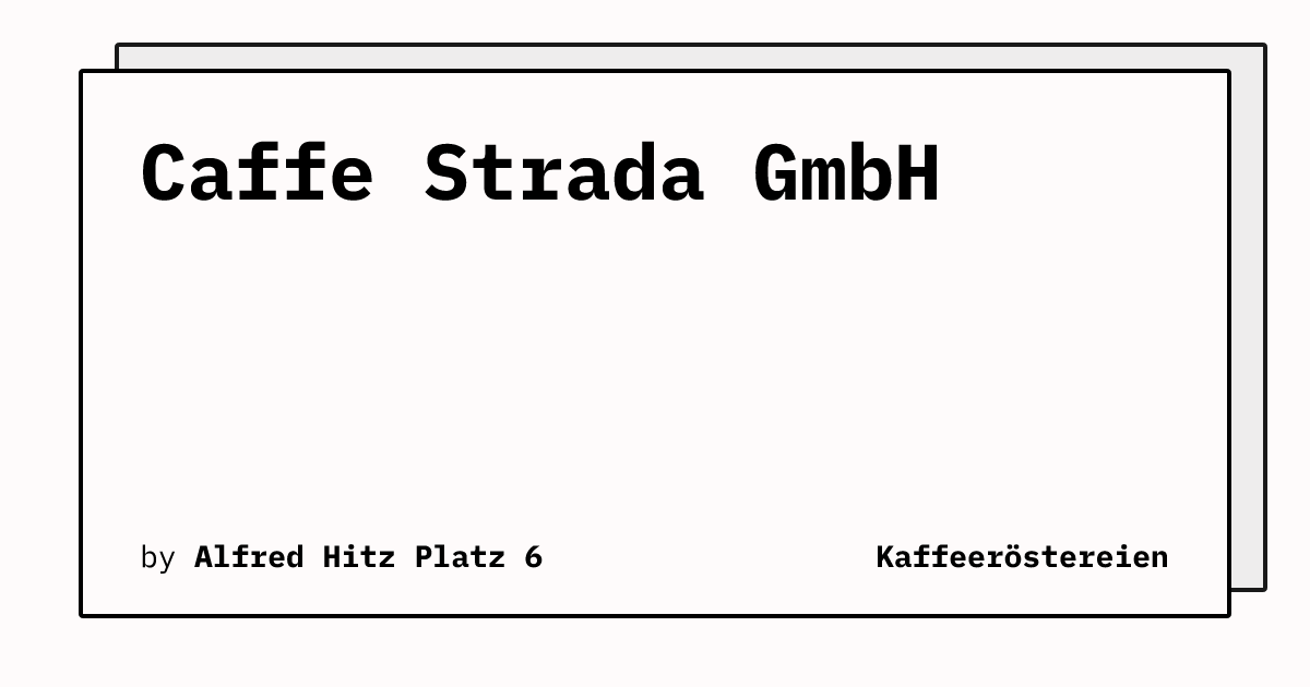 Bild von Caffe Strada GmbH