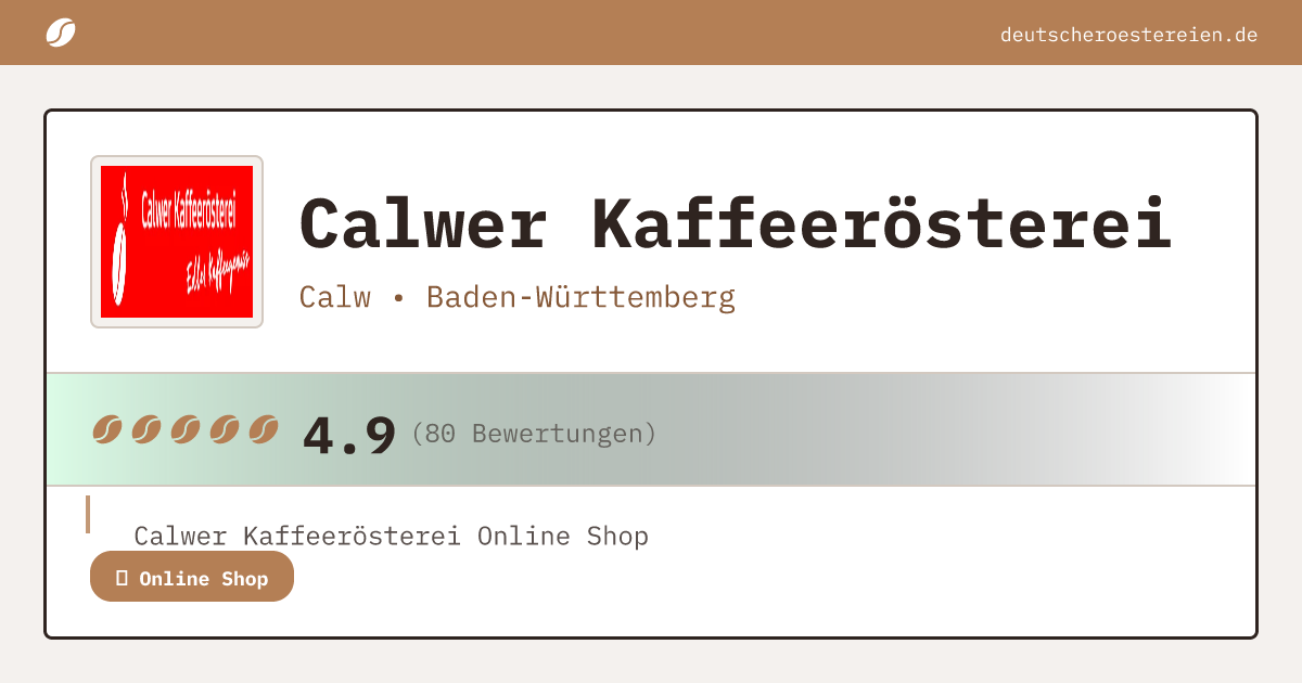 Bild von Calwer Kaffeerösterei