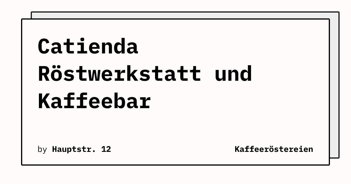 Bild von Catienda Röstwerkstatt und Kaffeebar