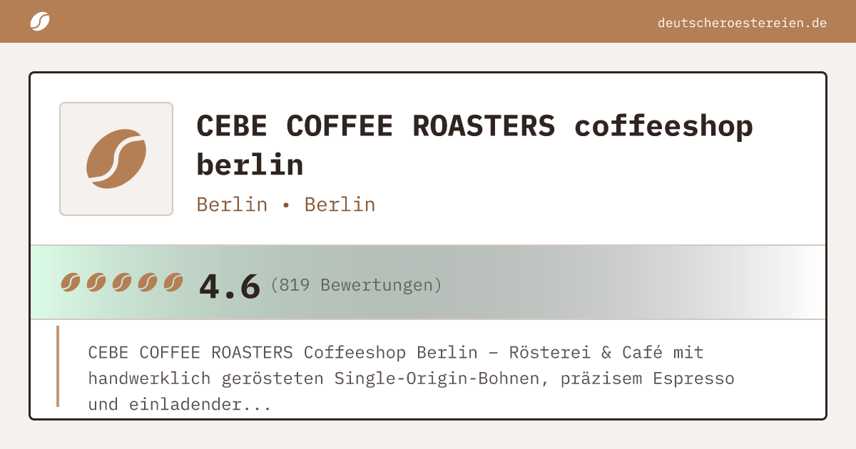 Logo of CEBE COFFEE ROASTERS coffeeshop berlin