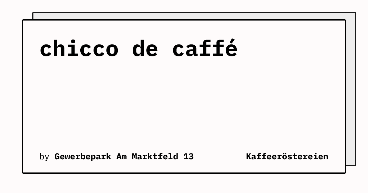 Bild von chicco de caffé