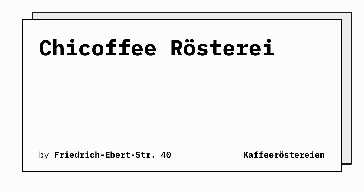 Bild von Chicoffee Rösterei