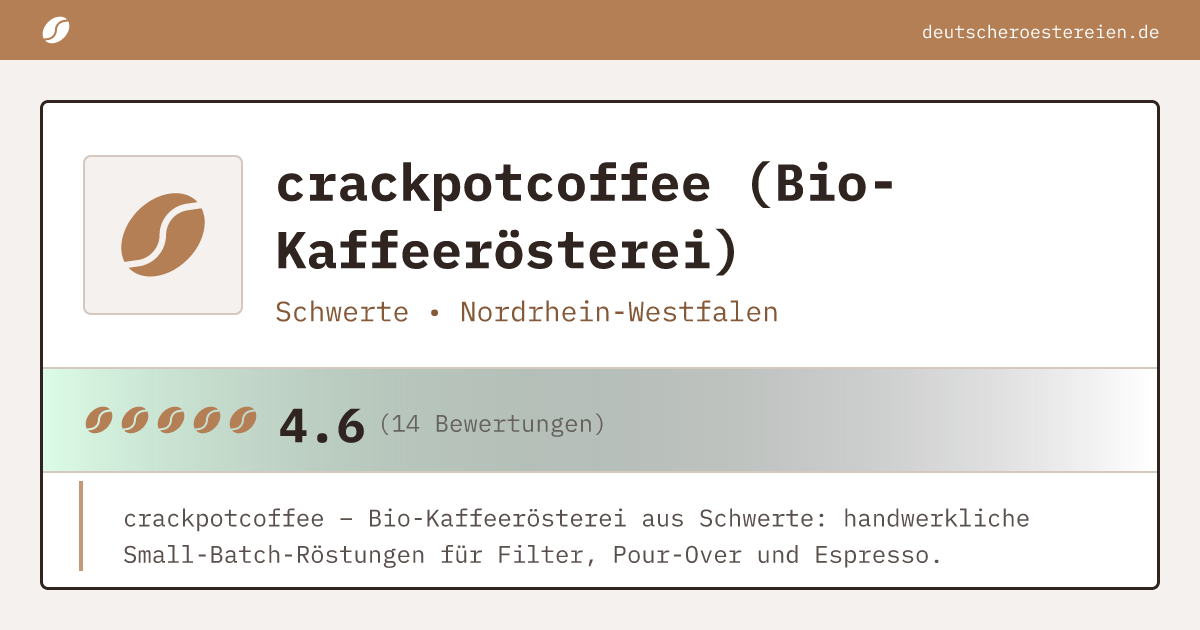 Logo of crackpotcoffee (Bio-Kaffeerösterei)