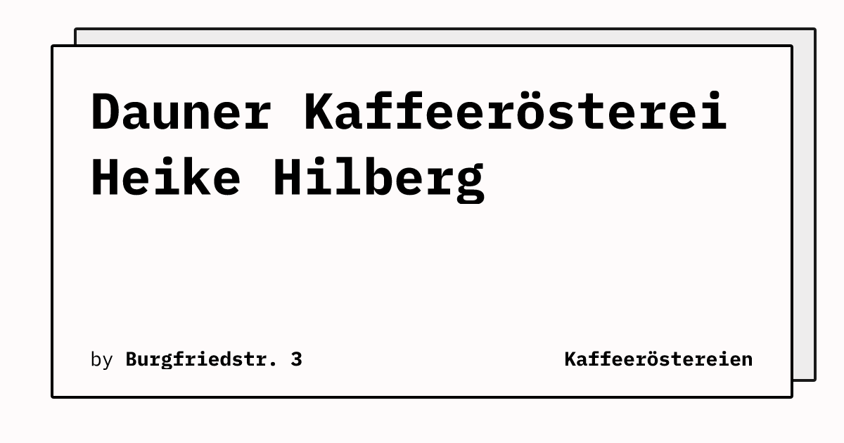 Bild von Dauner Kaffeerösterei Heike Hilberg