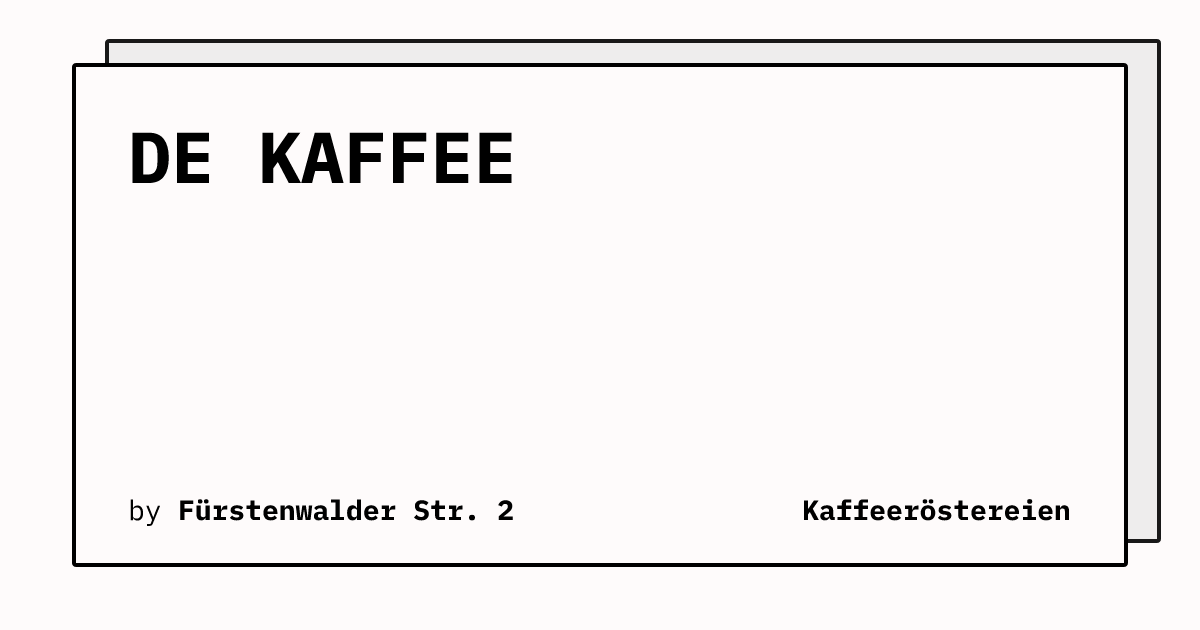 Bild von DE KAFFEE