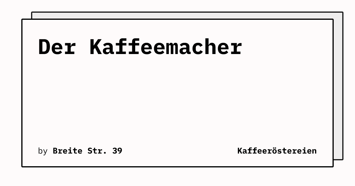 Bild von Der Kaffeemacher