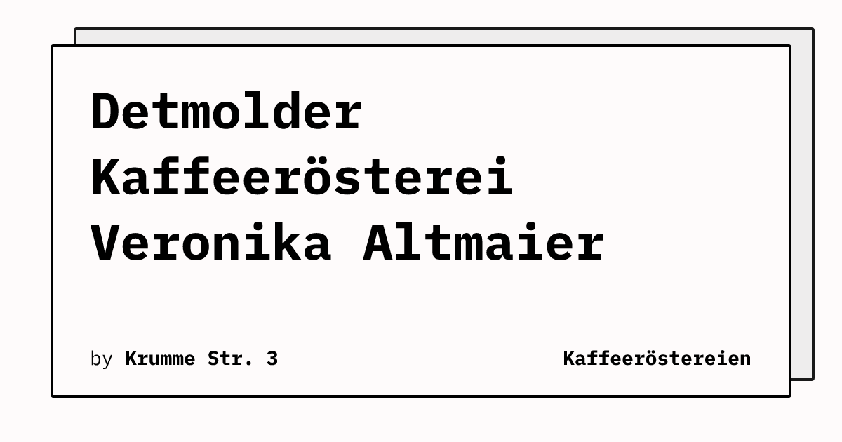 Bild von Detmolder Kaffeerösterei Veronika Altmaier