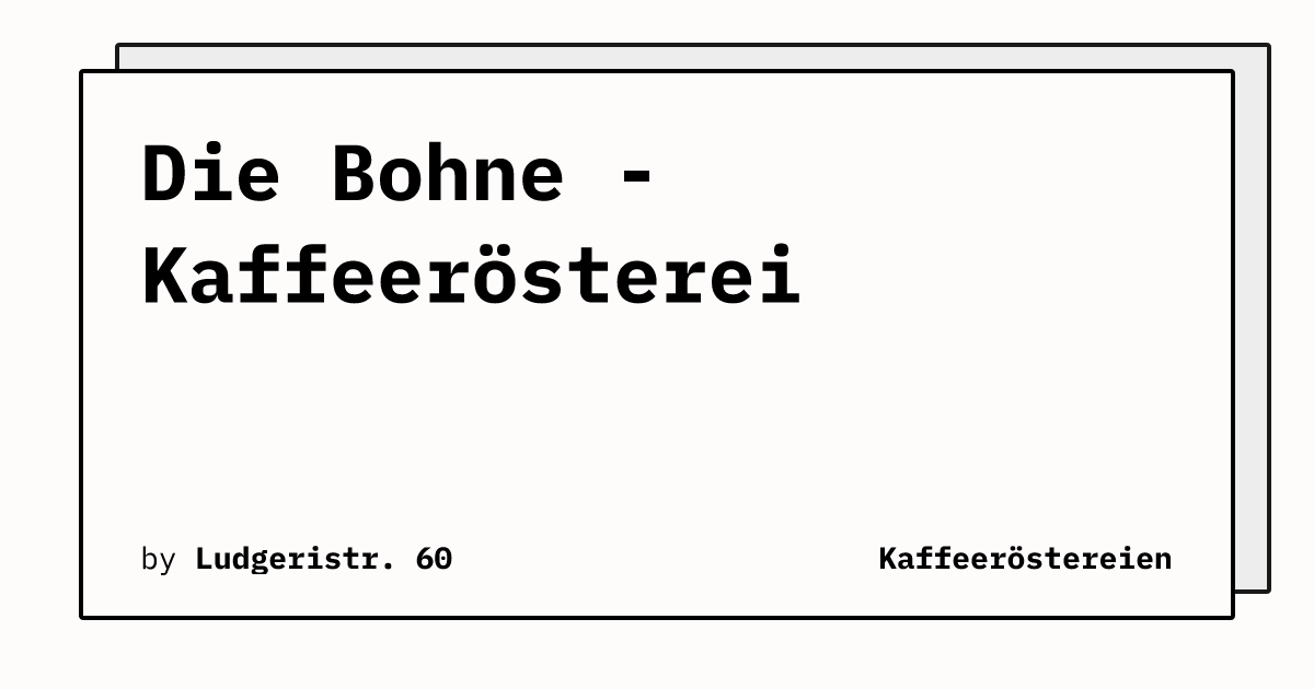 Bild von Die Bohne - Kaffeerösterei