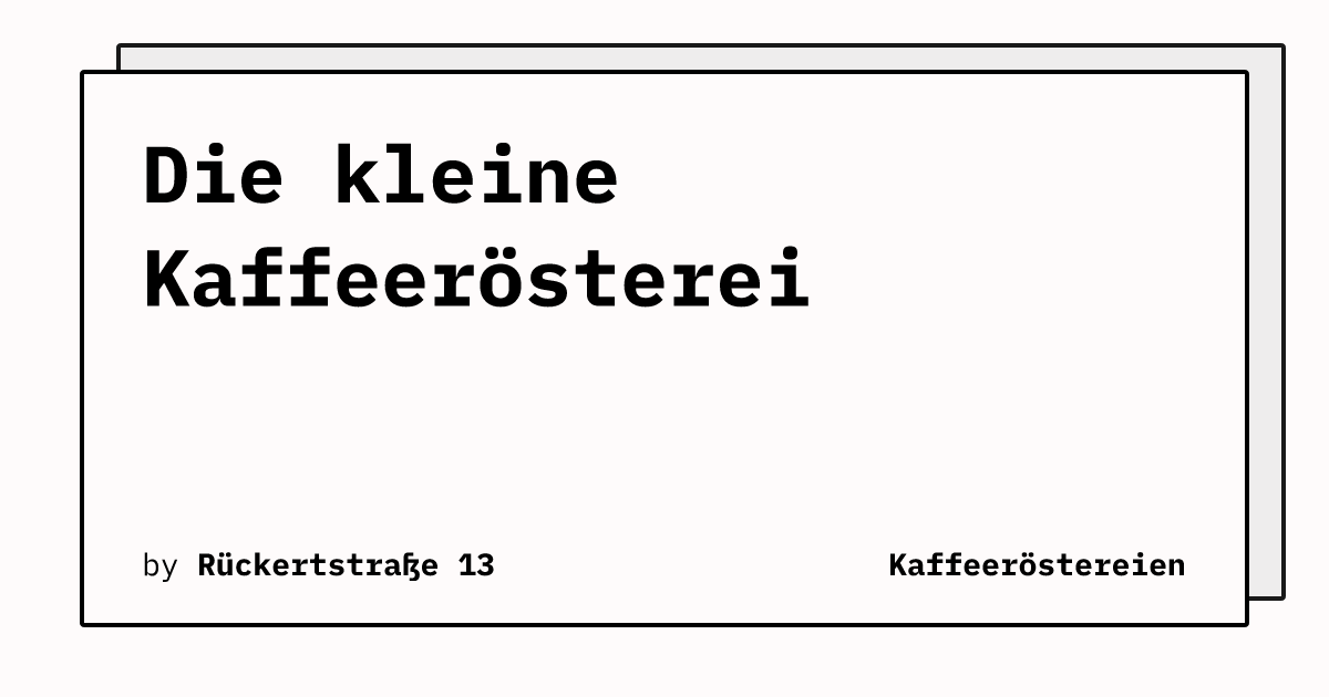 Bild von Die kleine Kaffeerösterei