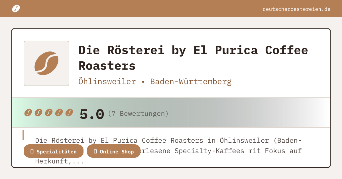 Bild von Die Rösterei by El Purica Coffee Roasters
