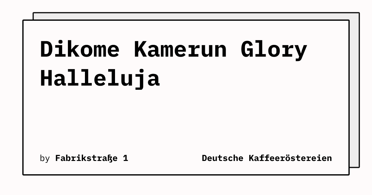 Bild von Dikome Kamerun Glory Halleluja