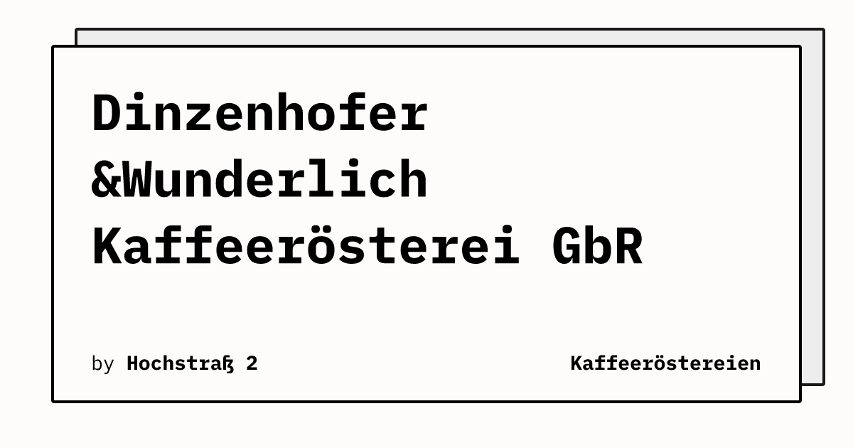 Bild von Dinzenhofer &Wunderlich Kaffeerösterei GbR