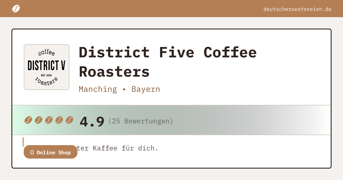 Bild von District Five Coffee Roasters
