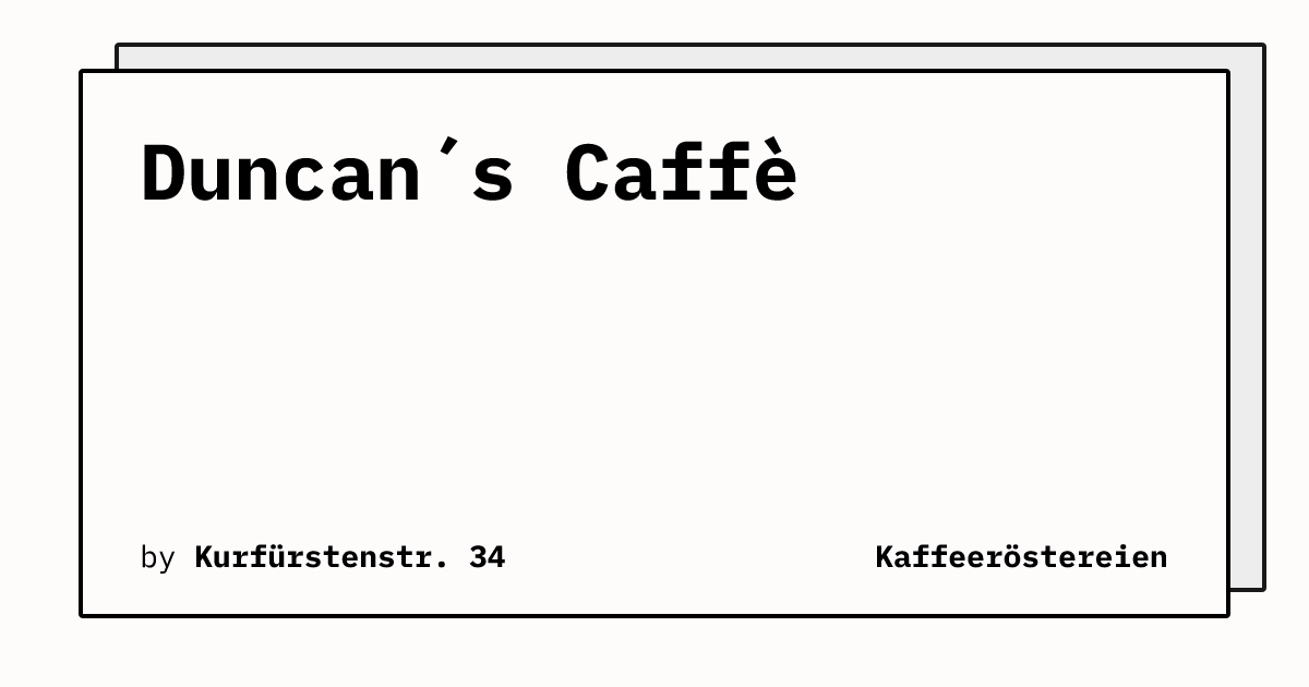 Bild von Duncan´s Caffè