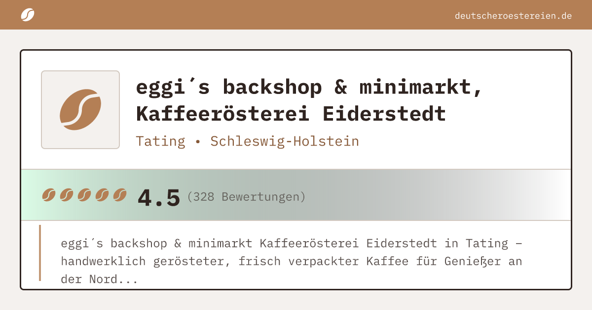 Bild von eggi´s backshop & minimarkt, Kaffeerösterei Eiderstedt