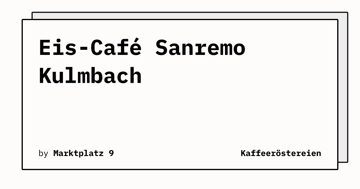 Bild von Eis-Café Sanremo  Kulmbach