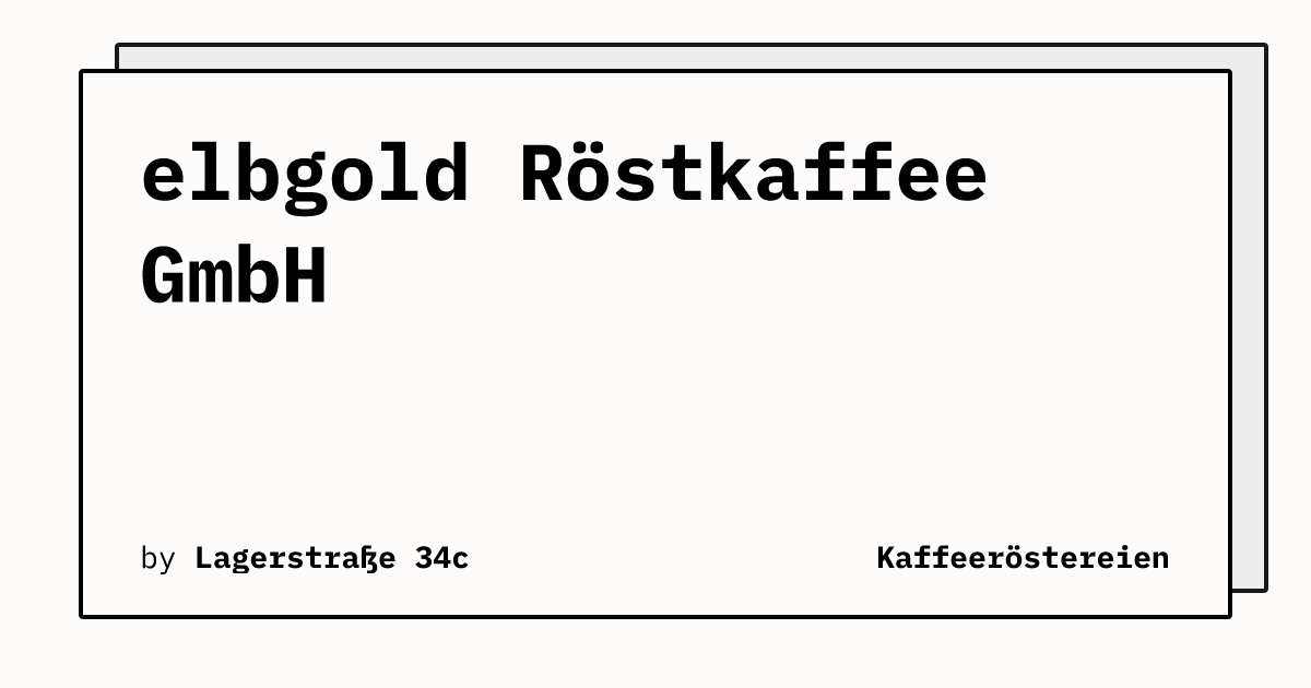 Bild von elbgold Röstkaffee GmbH