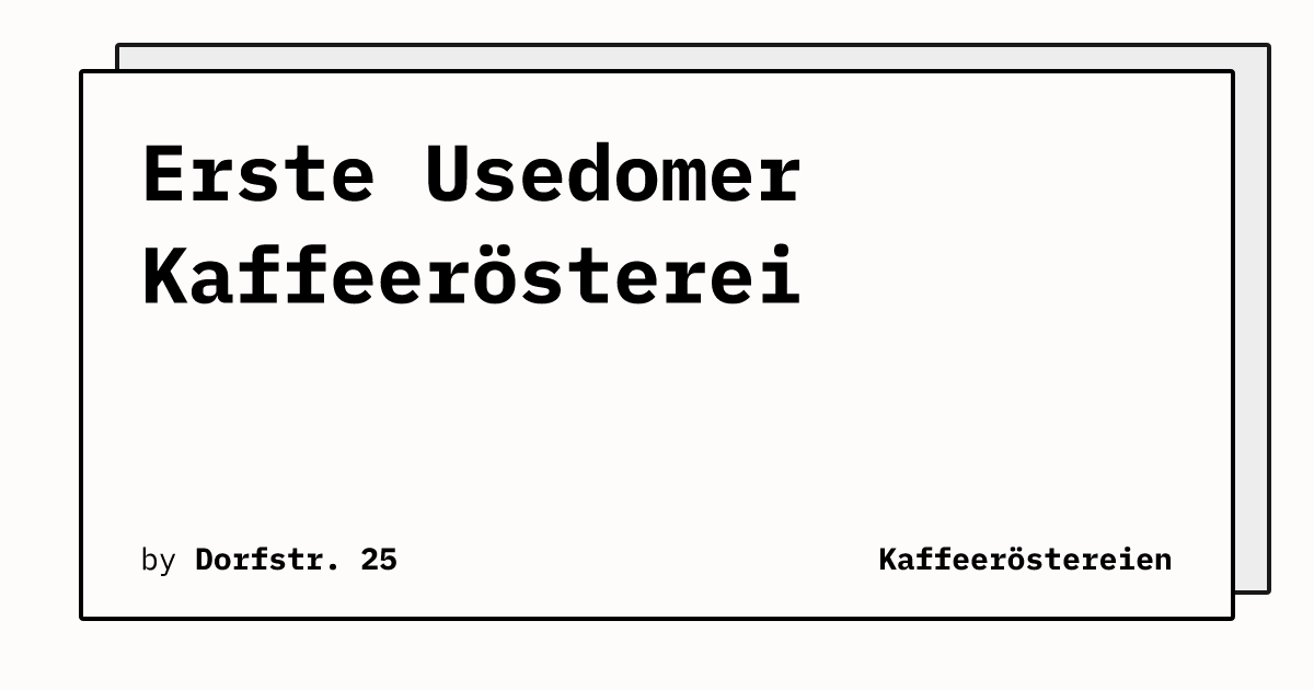 Bild von Erste Usedomer Kaffeerösterei