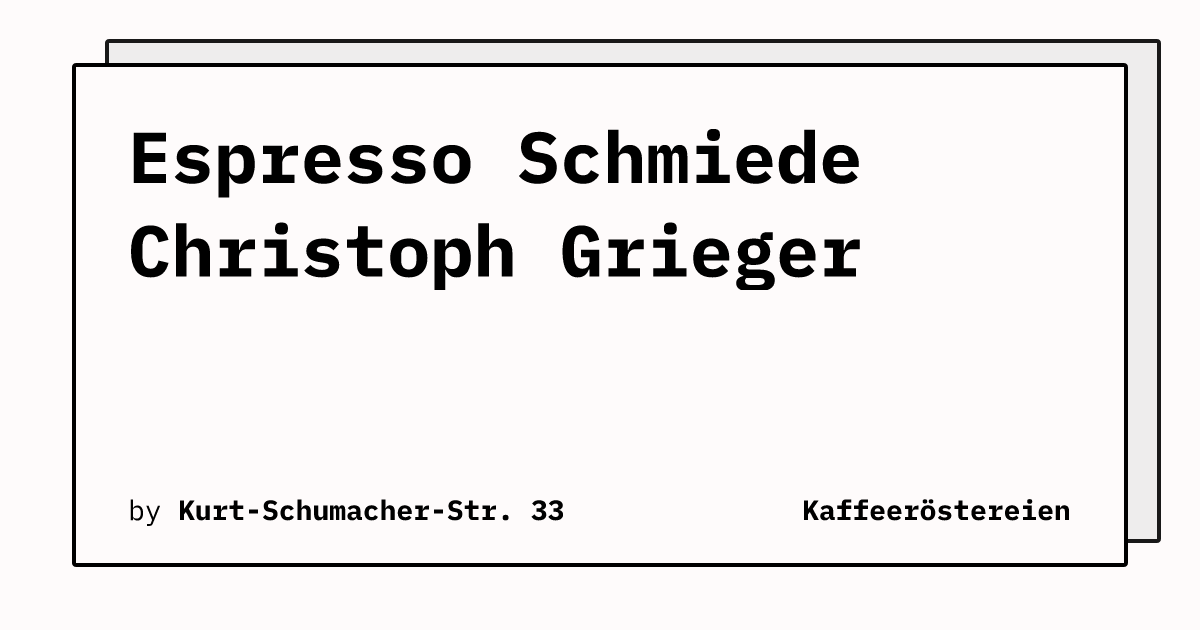 Bild von Espresso Schmiede Christoph Grieger