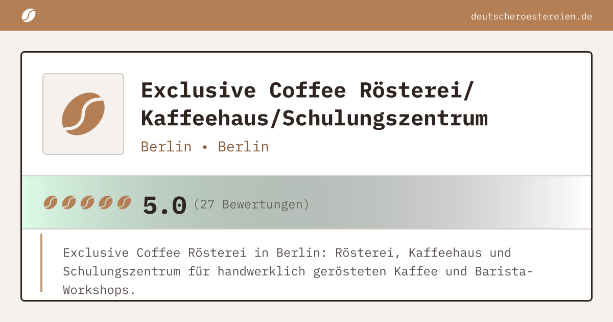Logo of Exclusive Coffee Rösterei/Kaffeehaus/Schulungszentrum