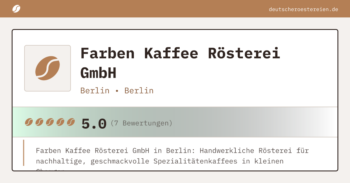 Logo of Farben Kaffee Rösterei GmbH