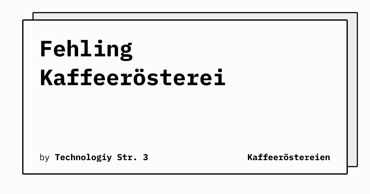 Bild von Fehling Kaffeerösterei