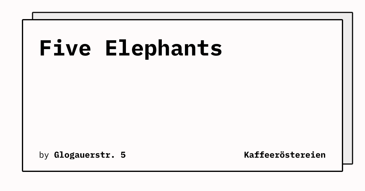 Bild von Five Elephants