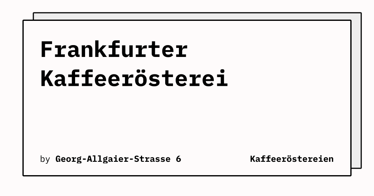 Bild von Frankfurter Kaffeerösterei