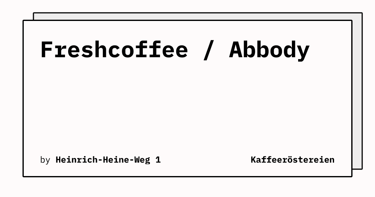 Bild von Freshcoffee / Abbody