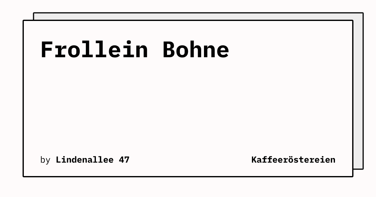 Bild von Frollein Bohne